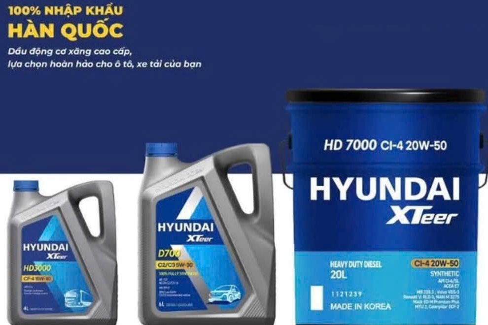 Dầu nhờn Hyundai XTeer nhập khẩu Hàn Quốc