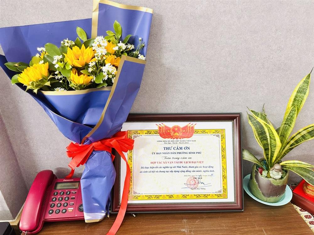 Thư cảm ơn UBND Phường Bình Phú